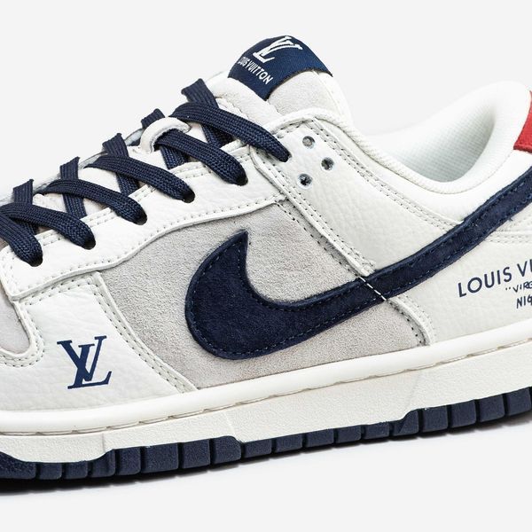 Кросівки Nike SB Dunk Low x Louis Vuitton Grey Blue Red 17280-Білий-37 фото