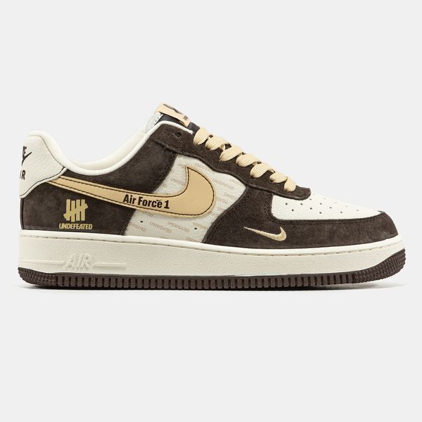 Кросівки Nike Air Force 1 x Undefeated Brown Beige 24173-Коричневий-40 фото