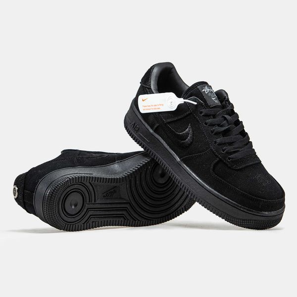 Кросівки Nike Air Force 1 Low Black x Stussy 05914-Чорний-36 фото