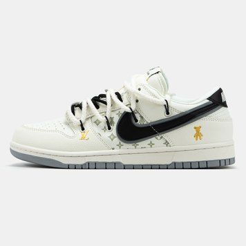 Кросівки Nike SB x Louis Vuitton x Glommy Bear White Black 19469-Бежевий-36 фото