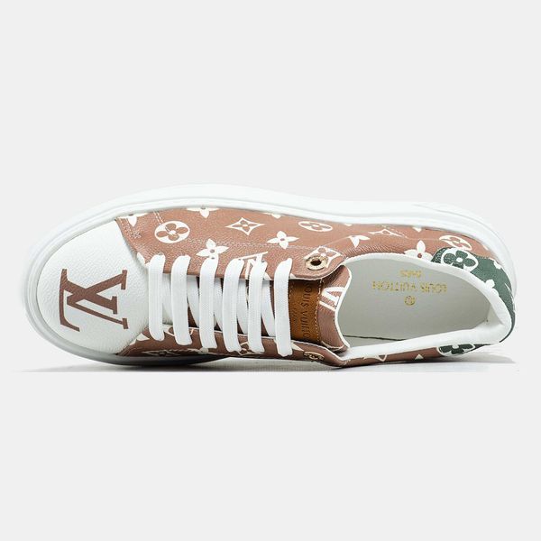 Кросівки Louis Vuitton Trainer Time Out Monogram Blanc 16818-Мультиколір-36 фото