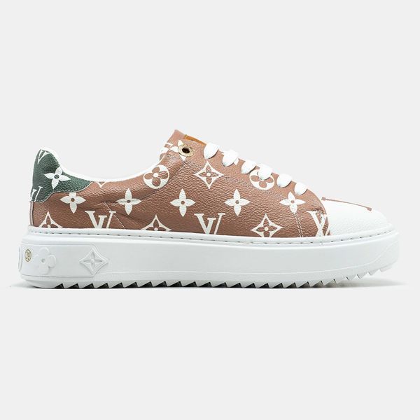 Кросівки Louis Vuitton Trainer Time Out Monogram Blanc 16818-Мультиколір-36 фото
