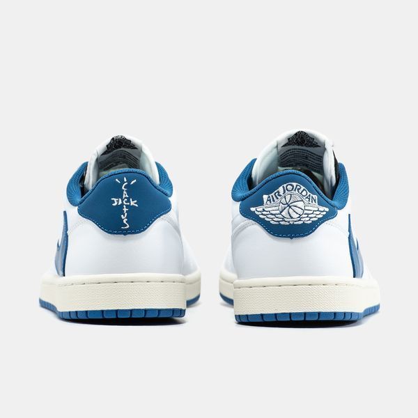 Кросівки Nike Air Jordan 1 Low x Travis Scott White Blue 20709-Білий-40 фото