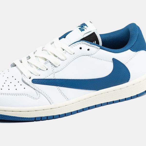 Кросівки Nike Air Jordan 1 Low x Travis Scott White Blue 20709-Білий-40 фото