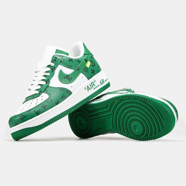 Кросівки Nike Air Force 1 Low By Virgil Abloh White Green x Louis Vuitton 14894-Зелений-36 фото