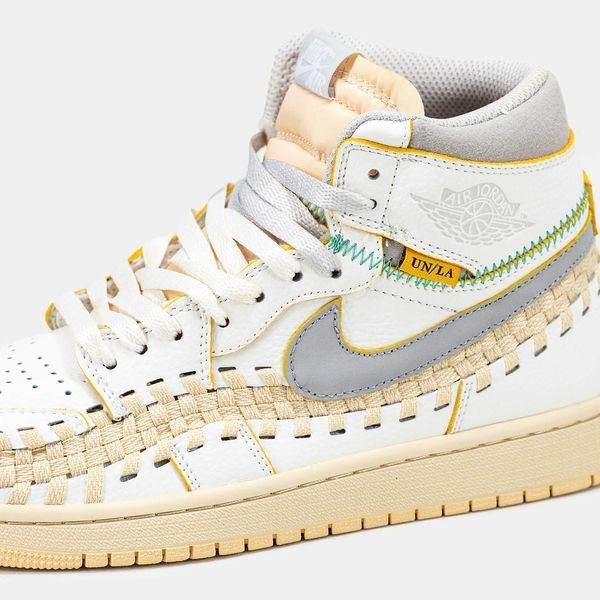 Кросівки Nike Air Jordan 1 Retro x Union L.A White Beige Grey 14813-Бежевий-42 фото
