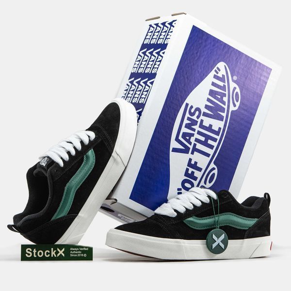 Кросівки Vans KNU Skool Black Green White 16345-Чорний-42 фото