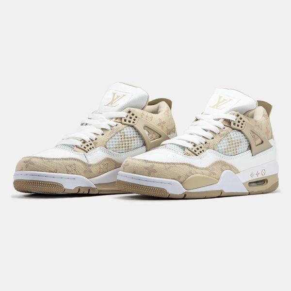 Кросівки Jordan 4 x Louis Vuitton White Beige 19508-Бежевий-41 фото