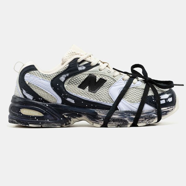 Кросівки New Balance 530 Custom Beige Black Silver Edition 22409-Мультиколір-36 фото