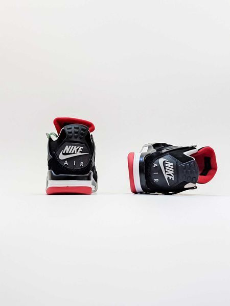 Кросівки Jordan Retro 4 Black Red Grey 01718-Чорний-36 фото