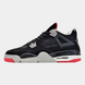 Кросівки Jordan Retro 4 Black Red Grey 01718-Чорний-36 фото 1