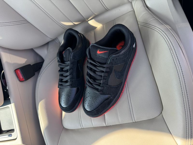 Кросівки Nike SB Dunk Low Pigeon Black Red 20704-Чорний-37 фото
