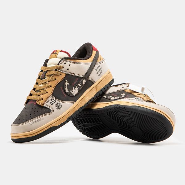 Кросівки Nike SB Dunk Low x Stussy 40th Brown Grey Beige 14560-Коричневий-37 фото