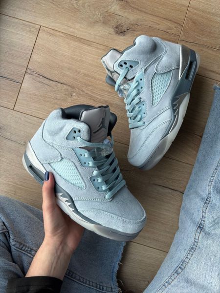 Кросівки Jordan 5 Retro "blue bird" 18634-Блакитний-40 фото