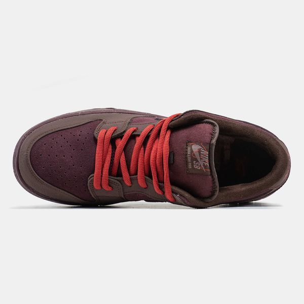 Кросівки Nike SB Dunk Low x Louis Vuitton Grey Blue Red 16578-Бордовий-36 фото