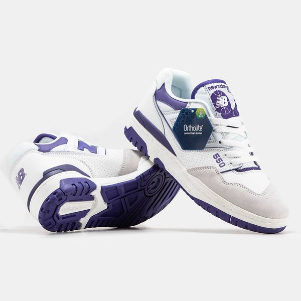 Кросівки New Balance 550 White Purple 07903-Мультиколір-36 фото