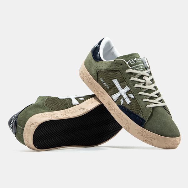 Кросівки Premiata Steven Khaki Blue Beige 19753-Хакі-40 фото