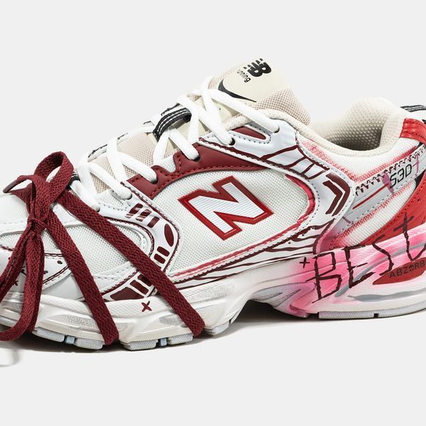 Кросівки New Balance 530 White Red Custom 23401-Мультиколір-36 фото