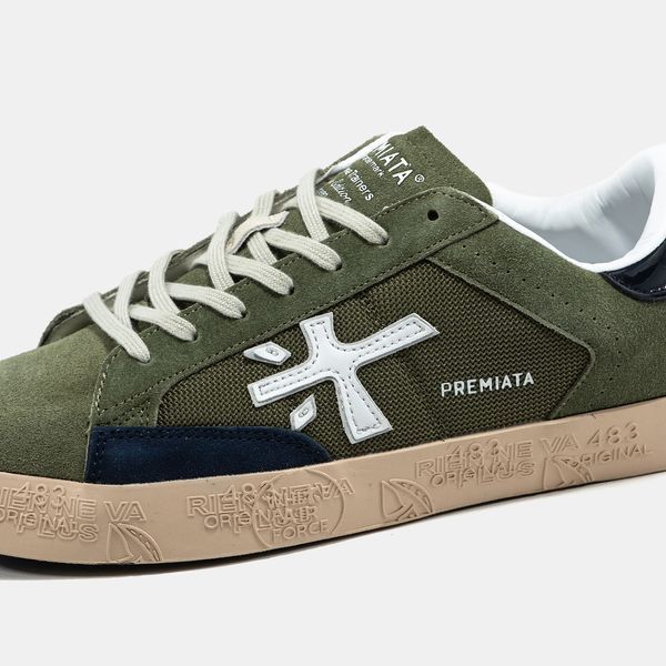 Кросівки Premiata Steven Khaki Blue Beige 19753-Хакі-41 фото